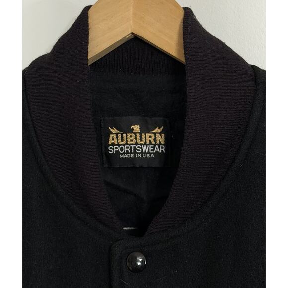 Vintage Garth Brooks World Tour Black Wool Button Up Jacket Bomber Auburn Large - Picture 3 of 3